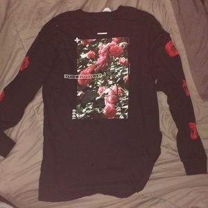 Empyre new medium men’s black t-shirt with roses